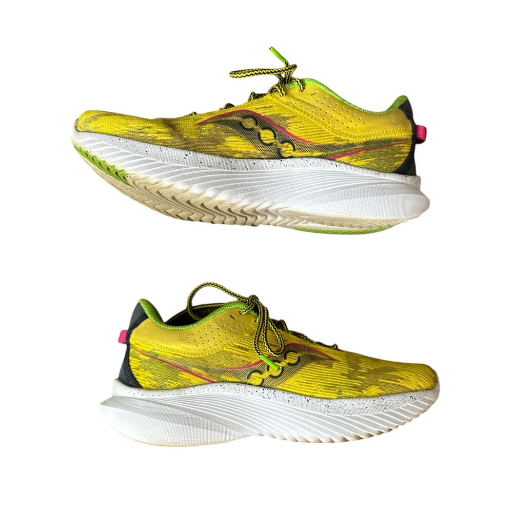 Saucony Men's Kinvara 14 Yellow Lace Up 'Otherworld' Running Sneaker Shoe Size 8 View 5